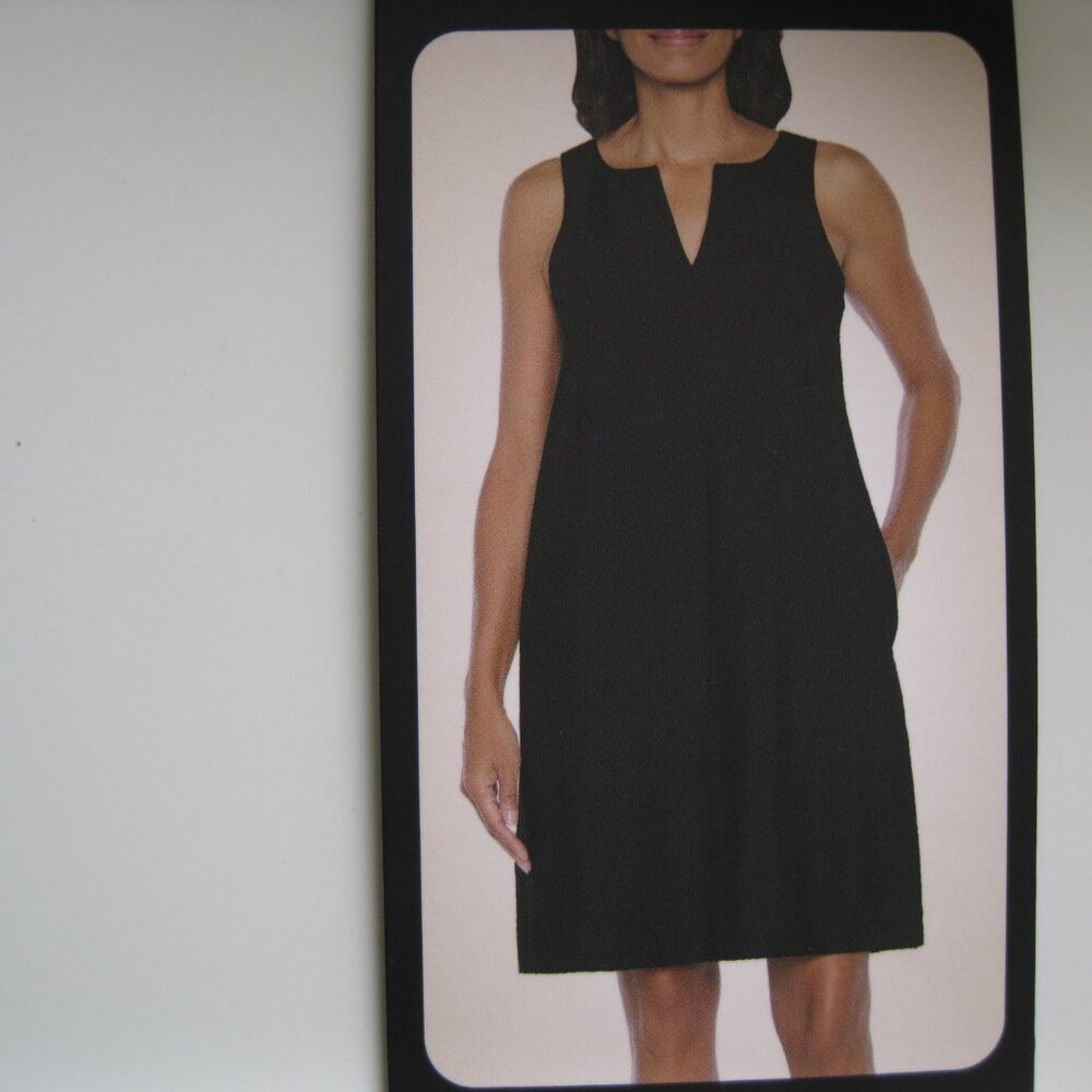 Banana Republic Women's V-Neck Sleeveless Dress, Black, L (0445) or XXL (1352)